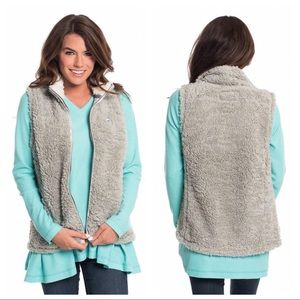 ⭐️ Southern Shirt Sherpa Vest High Rise Gray S